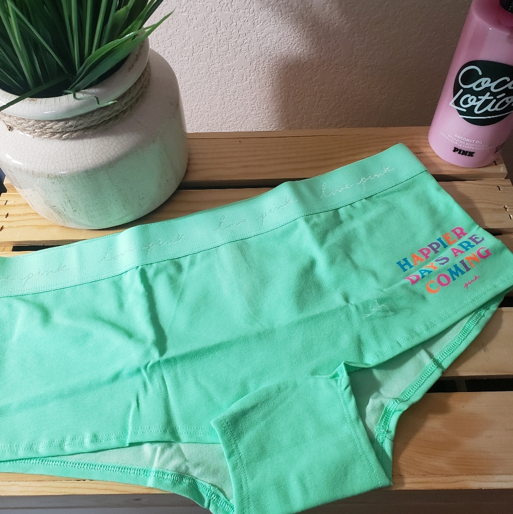 NWT PINK LOGO BOY SHORT